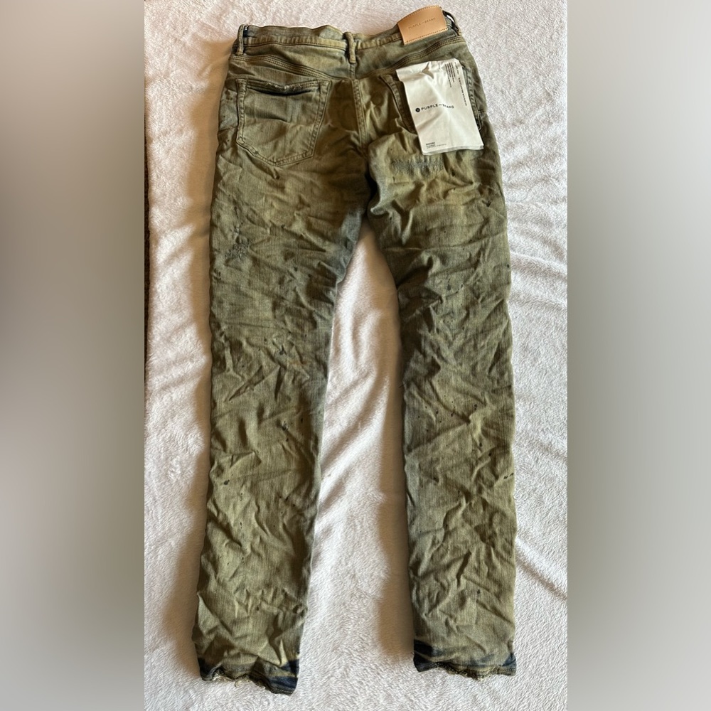 Purple Brand Indigo Oil Repair jeans straight leg size 31 NWT